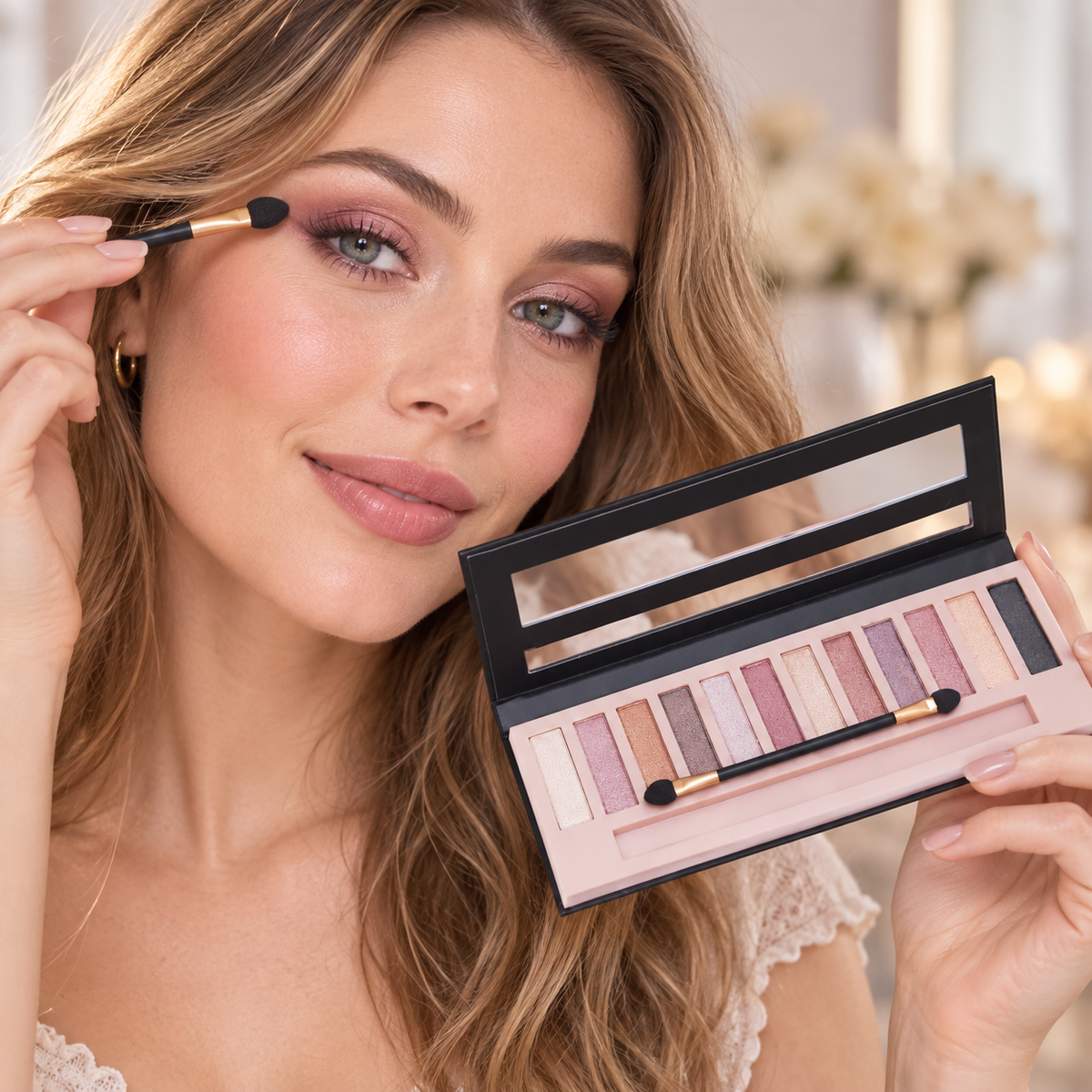 🎨 Eye-Catching | Silky Multi-Color Everyday Palette | Makeup-Lover Shimmer Finish